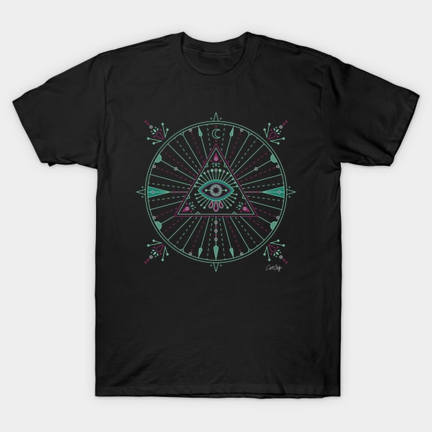 Evil Eye Mandala T-Shirt by CatCoq